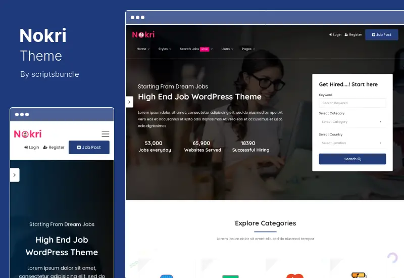 Tema Nokri - Tema WordPress della bacheca di lavoro