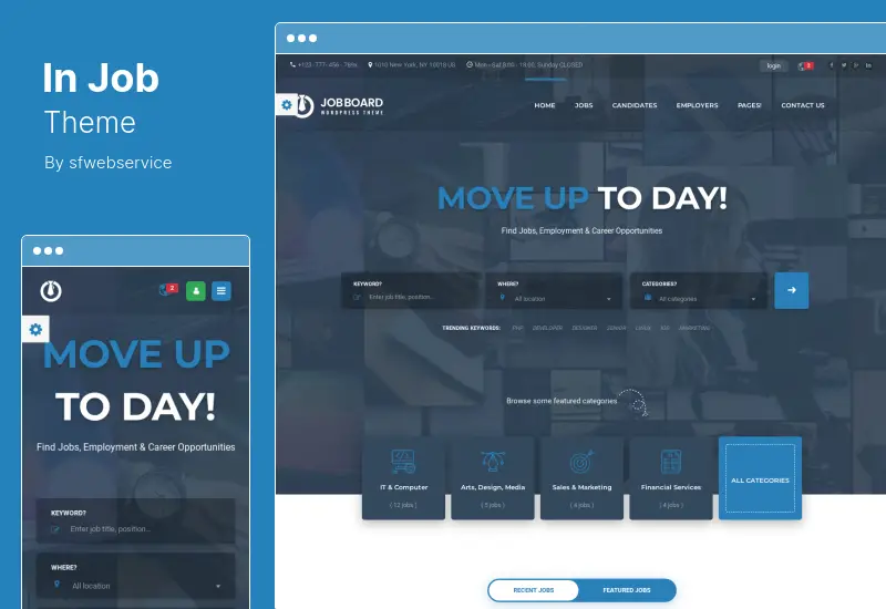 Tema InJob - Funzioni multiple per il tema WordPress di reclutamento