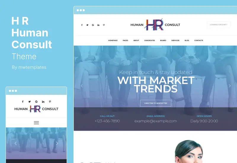 Tema HR Human Consult - Ricerca e reclutamento Tema WordPress
