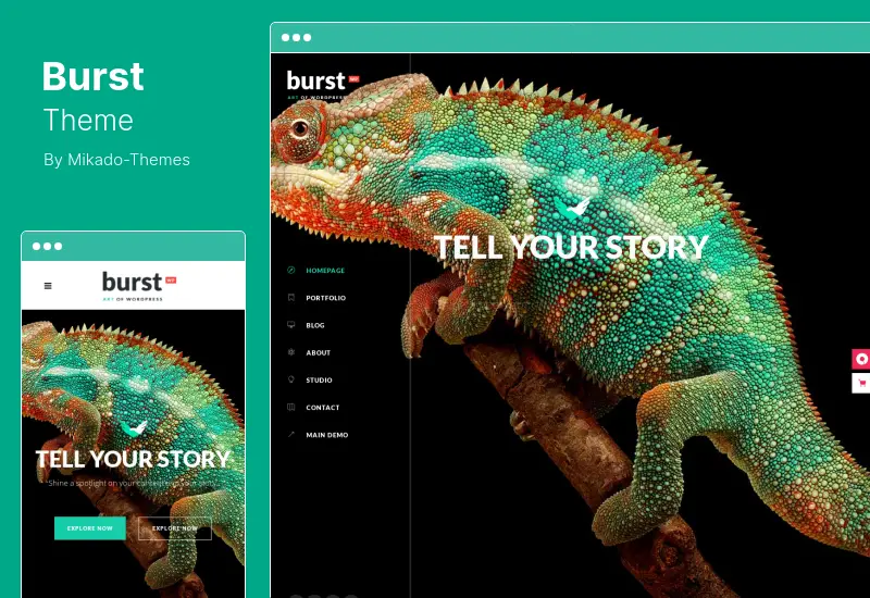 Tema Burst - Tema WordPress per agenzia di design creativo