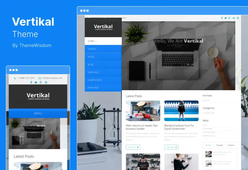 Tema verticale - Tema WordPress reattivo