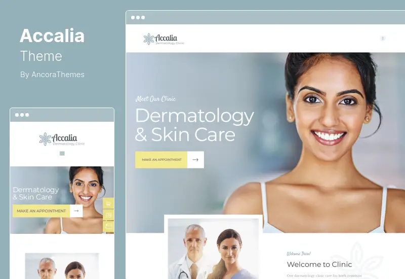 Tema Accalia - Tema WordPress medico della clinica dermatologica e del centro di cosmetologia