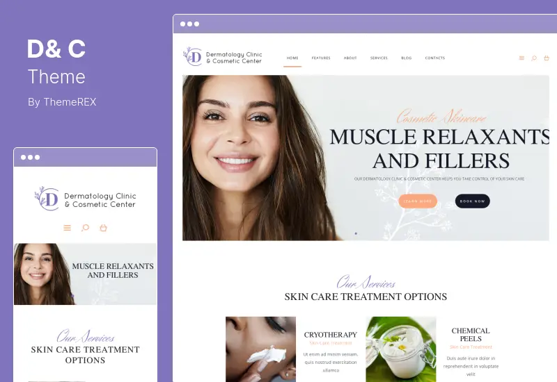 Tema D&C - Tema WordPress per clinica dermatologica e centro di cosmetologia