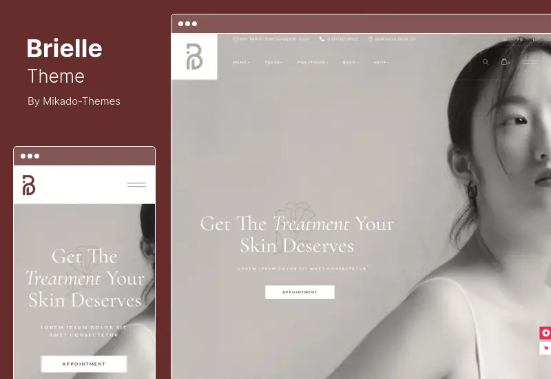 Tema Brielle - Tema WordPress per salone di bellezza e cosmetici