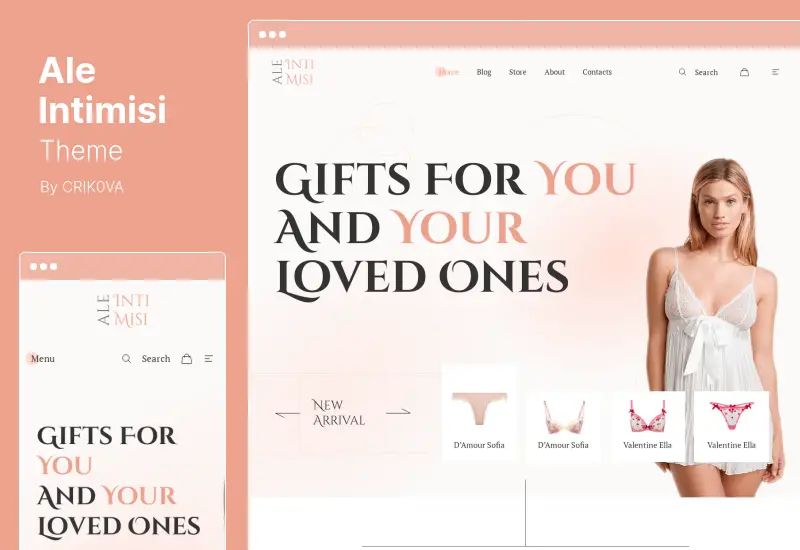 Tema AleIntimisi - Tema WordPress per e-commerce di lingerie