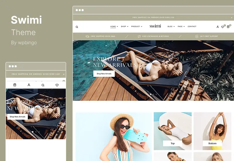Tema Swimi - Tema WordPress WooCommerce per costumi da bagno