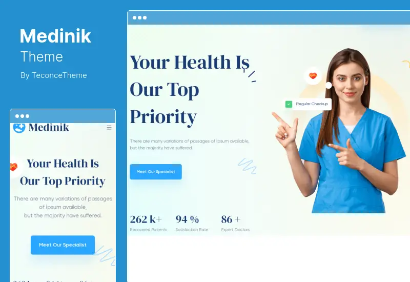 Motyw Medinik - Motyw WordPress dla lekarzy i lekarzy