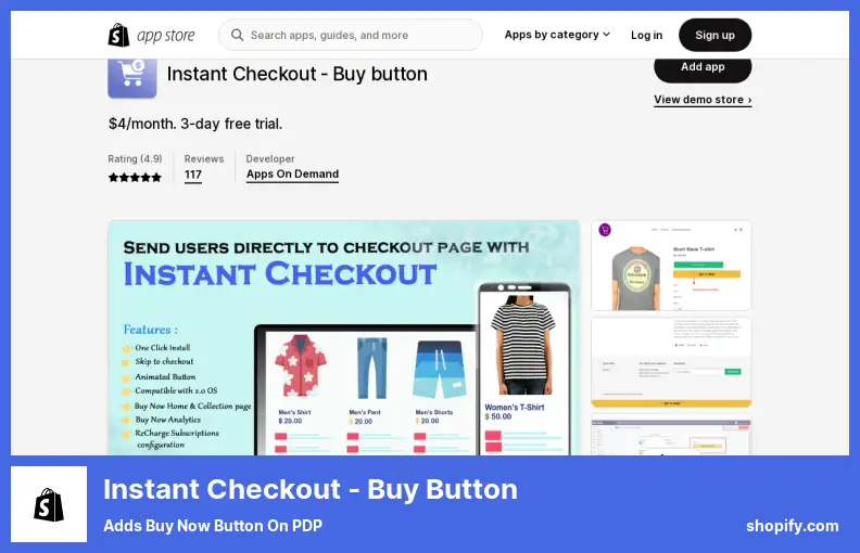 Check-out instantâneo - Botão Comprar - Adiciona o botão Comprar agora no PDP