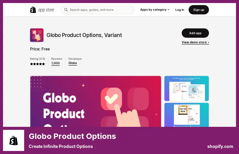 خيارات منتج Globo - إنشاء خيارات منتج لا حصر لها