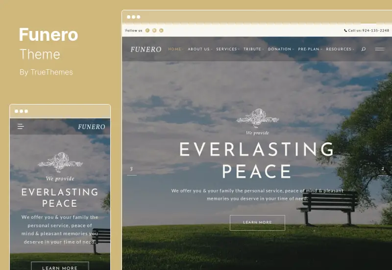 موضوع Funero - موضوع خدمات الجنازة وحرق الجثث وورد
