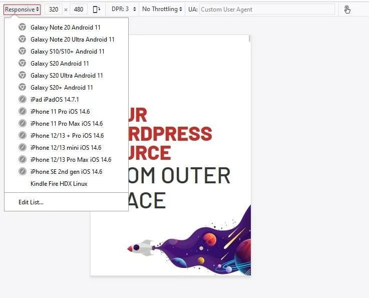 如何在 mozilla firefox 第 4 步中使用响应式设计模式