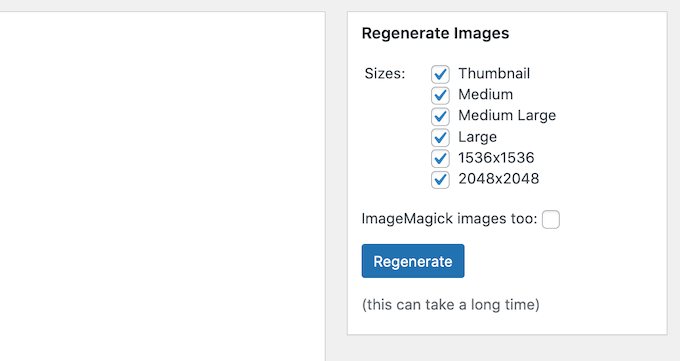 在 WordPress 中重新生成图像 Regenerating images in WordPress