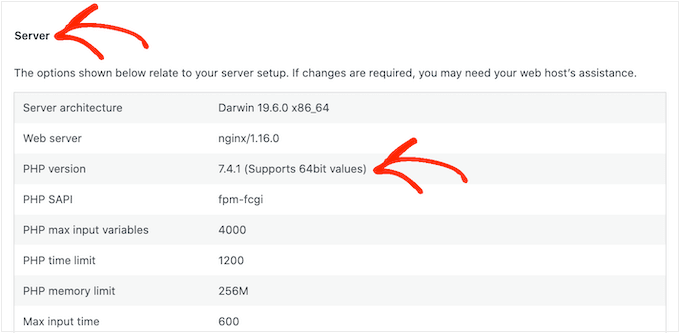 在您的 WordPress 网站上获取 PHP 版本 Getting the PHP version on your WordPress website