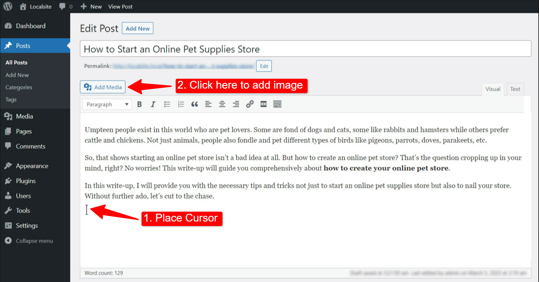 Mostrar imagem no editor clássico do WordPress