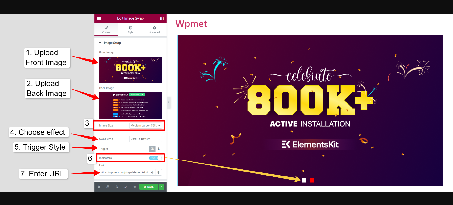 Como personalizar o widget de troca de imagem Elementor