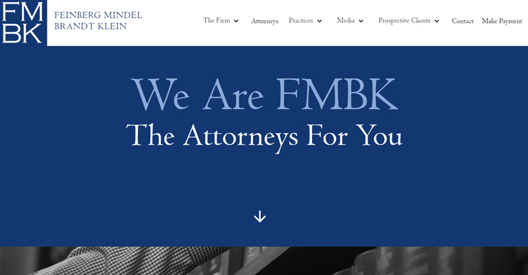 FMBK Law 最佳律师事务所网站示例之一