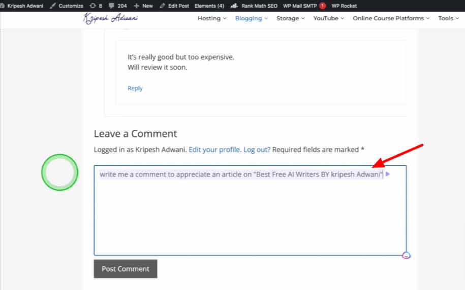 Jasper Chrome 확장 프로그램 입력