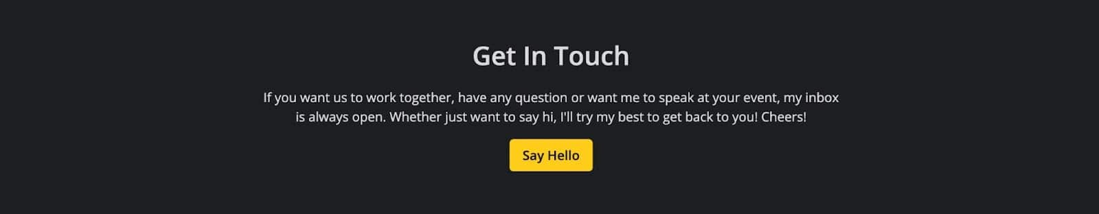 Composant de contact pour le site Web du portefeuille Next.js