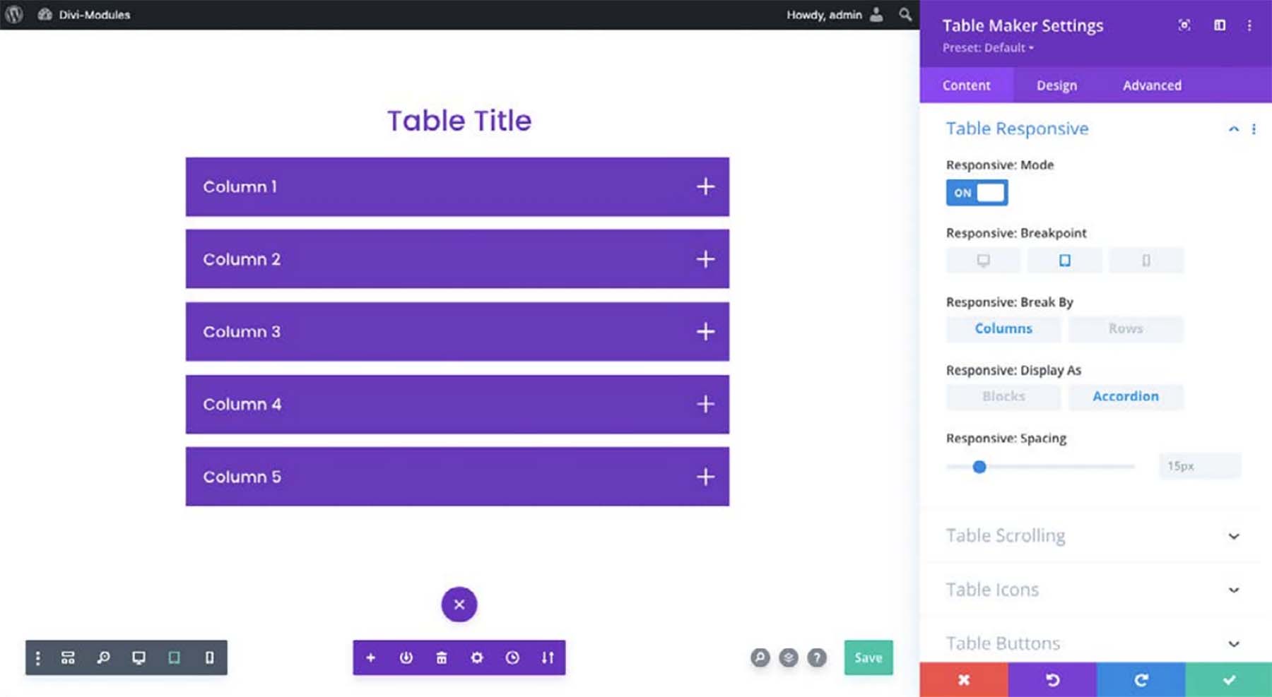 TableMaker 響應式佈局