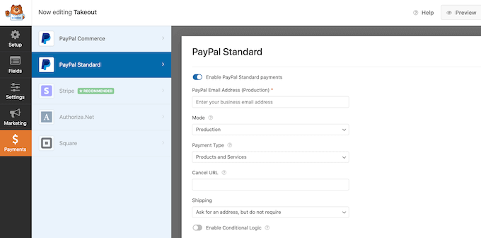 Aceptar pagos en línea para el sitio web de su restaurante Accepting online payments for your restaurant website