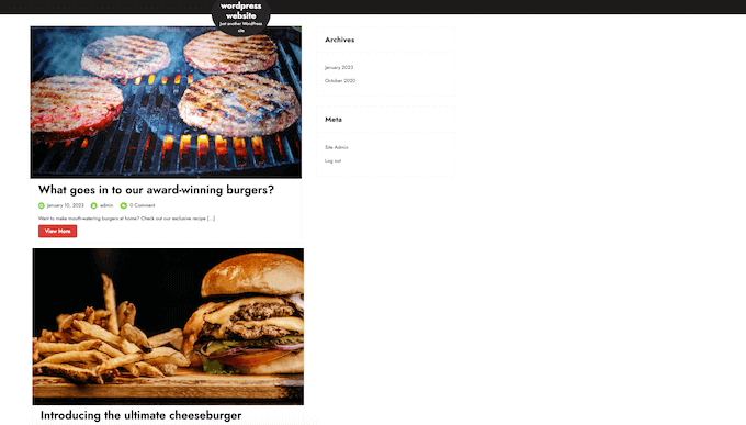 Una lista de publicaciones de blog de WordPress A list of WordPress blog posts