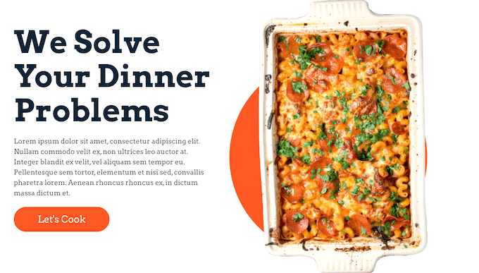 Una de las plantillas de restaurante listas para usar de SeedProd One of SeedProd's ready-made restaurant templates
