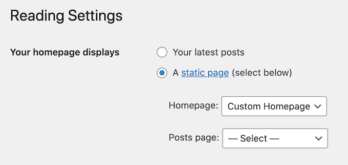 Agregar una página de inicio estática a su sitio web de restaurante de WordPress Adding a static home page to your WordPress restaurant website