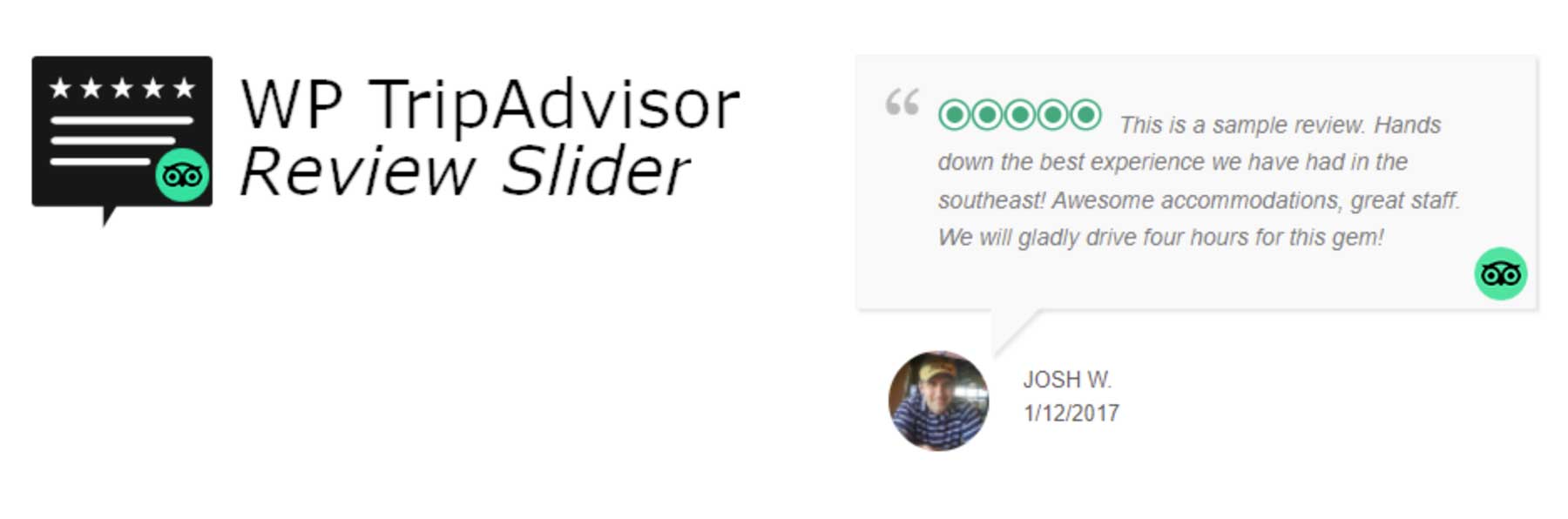 WP TripAdvisor Review Slider plug-in