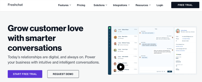 Software di chat dal vivo Freshchat