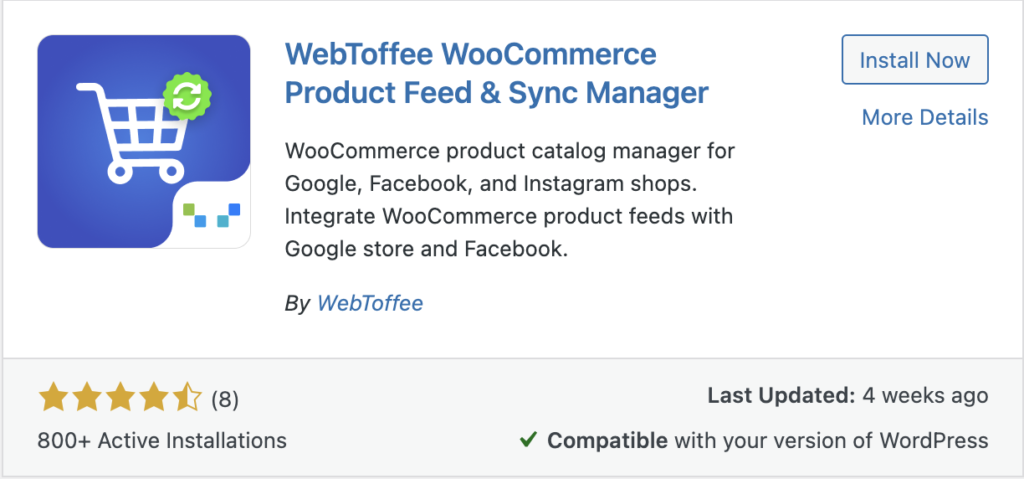 Complemento del administrador de sincronización de catálogos y fuentes de productos de WooCommerce