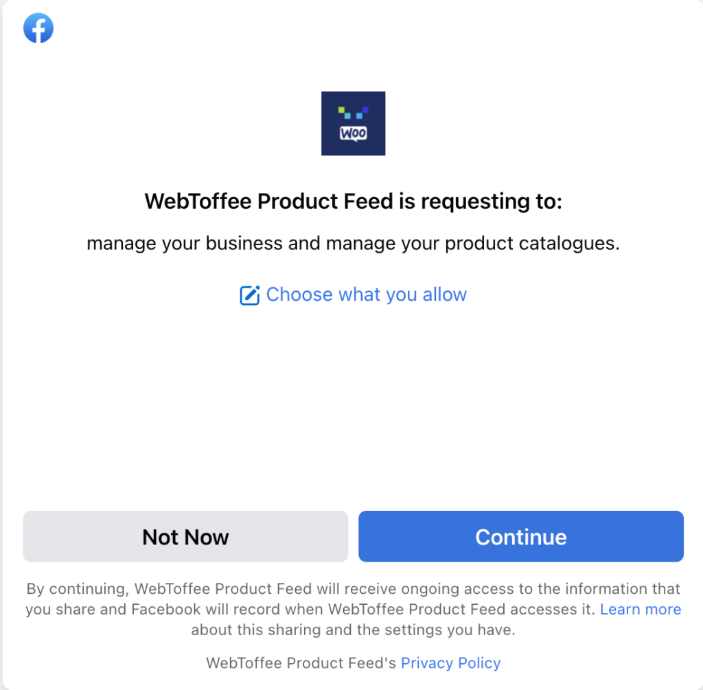 Dar permiso para acceder a la cuenta de Facebook Business