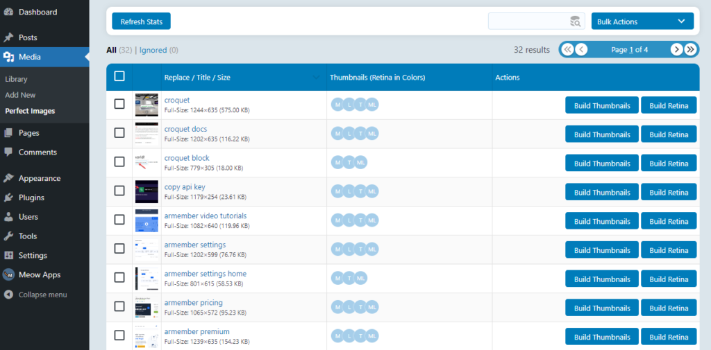 configuración de medios de imagen perfecta