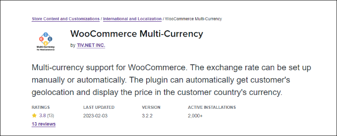 WooCommerce หลายสกุลเงิน WooCommerce multi currency