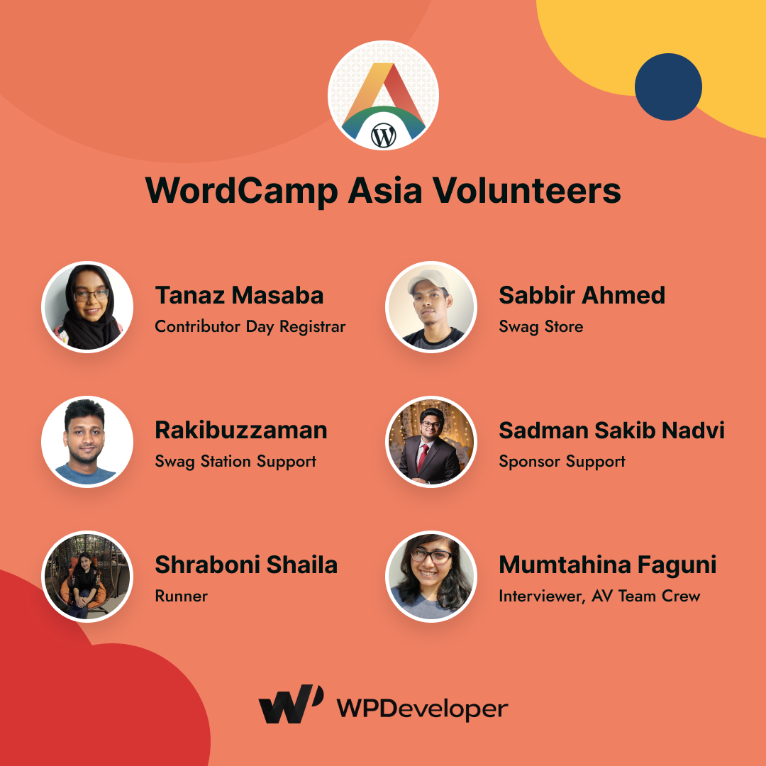 WPDeveloper 團隊成員成為 WordCamp Asia 2023 志願者 WPDeveloper Team Members Volunteer for WordCamp Asia 2023