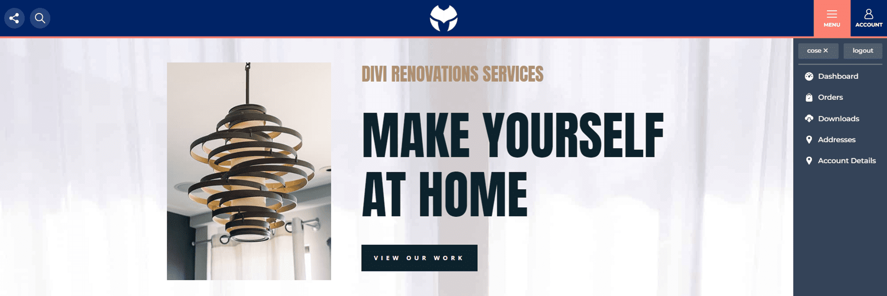 Divi MadMenu Demo Tiga Belas
