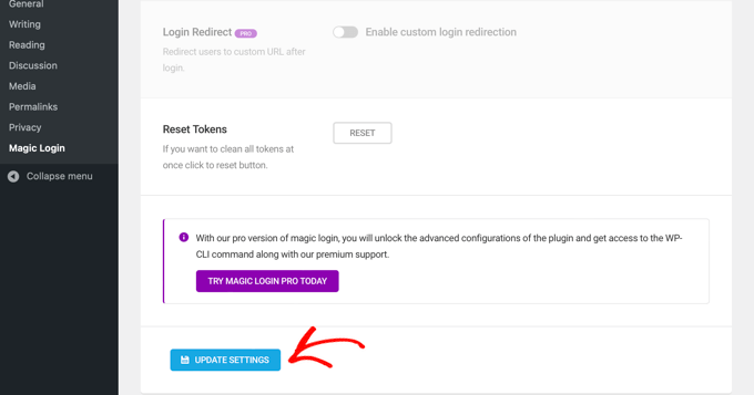 การตั้งค่าการเข้าสู่ระบบ Magic Magic Login Settings