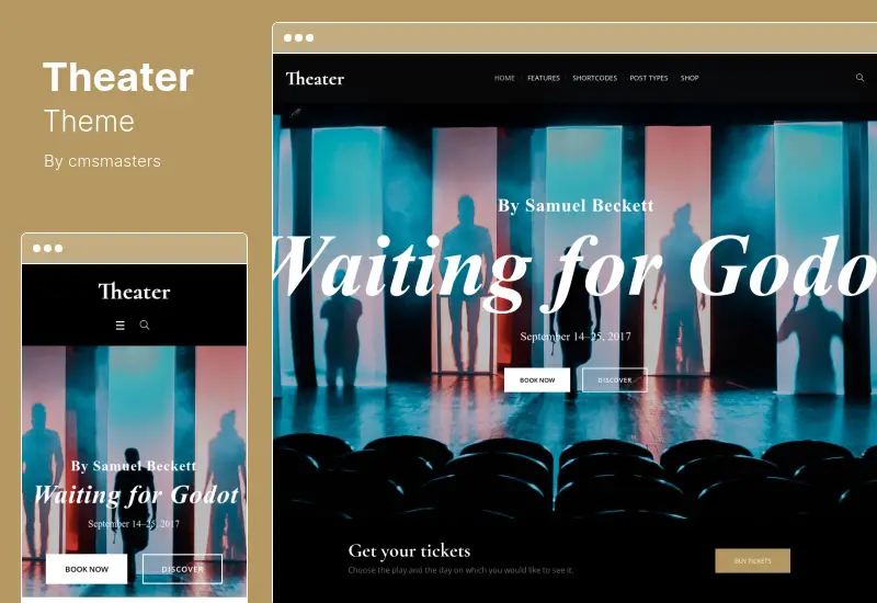 ธีมโรงละคร - ธีม WordPress ของงานคอนเสิร์ตและศิลปะเพื่อความบันเทิง