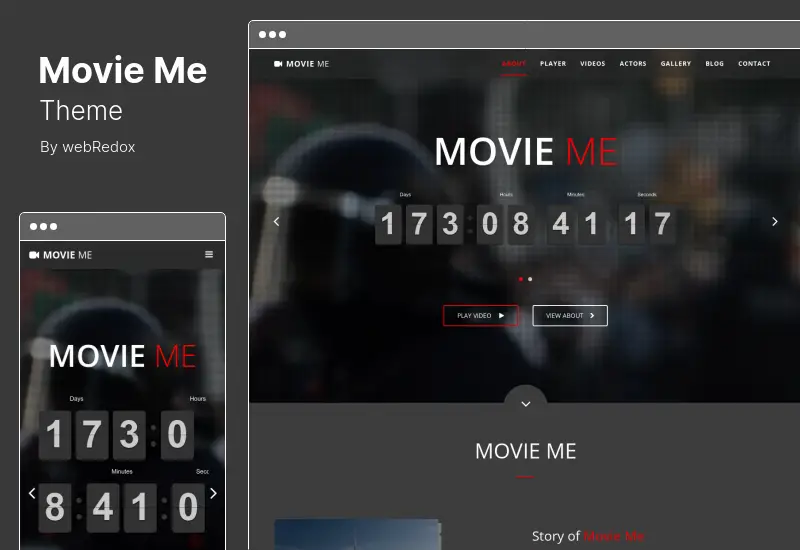Movie Me Theme - ธีม WordPress ตอบสนองหน้าเดียว
