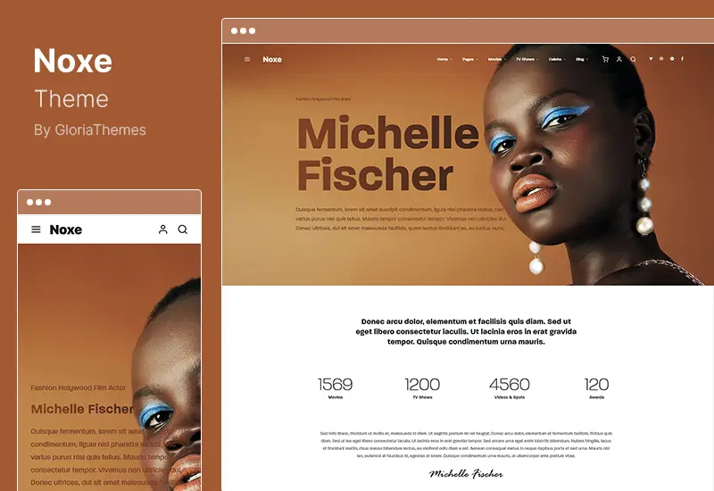 ธีม Noxe - ธีม WordPress ของสตูดิโอภาพยนตร์และผู้สร้างภาพยนตร์