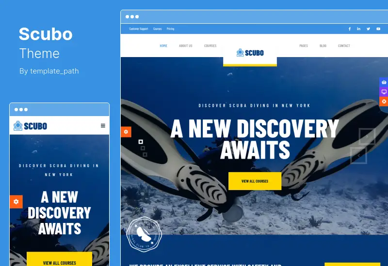 ธีม Scubo - ธีม WordPress ของ Scuba Diving Center