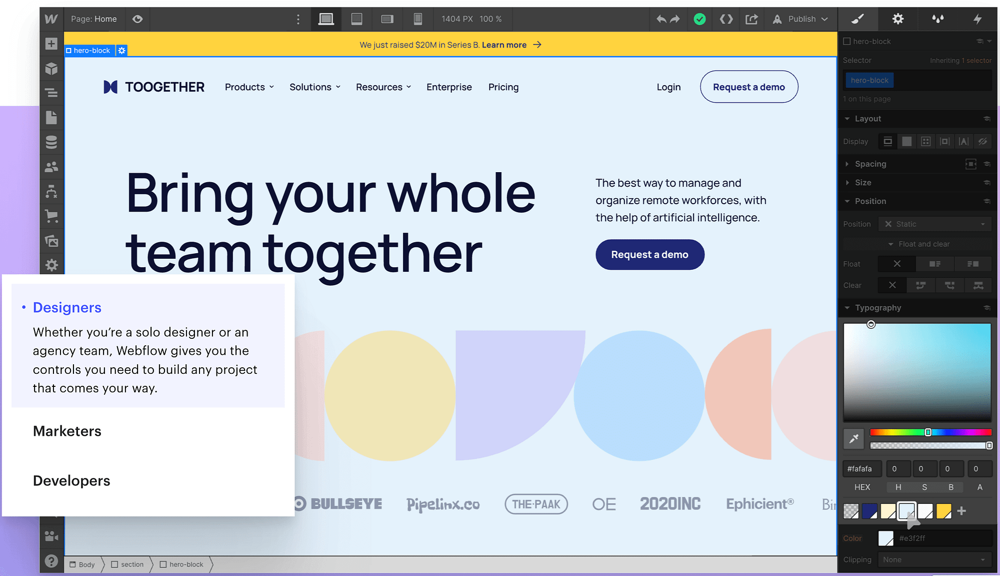 โปรแกรมแก้ไขภาพของ Webflow