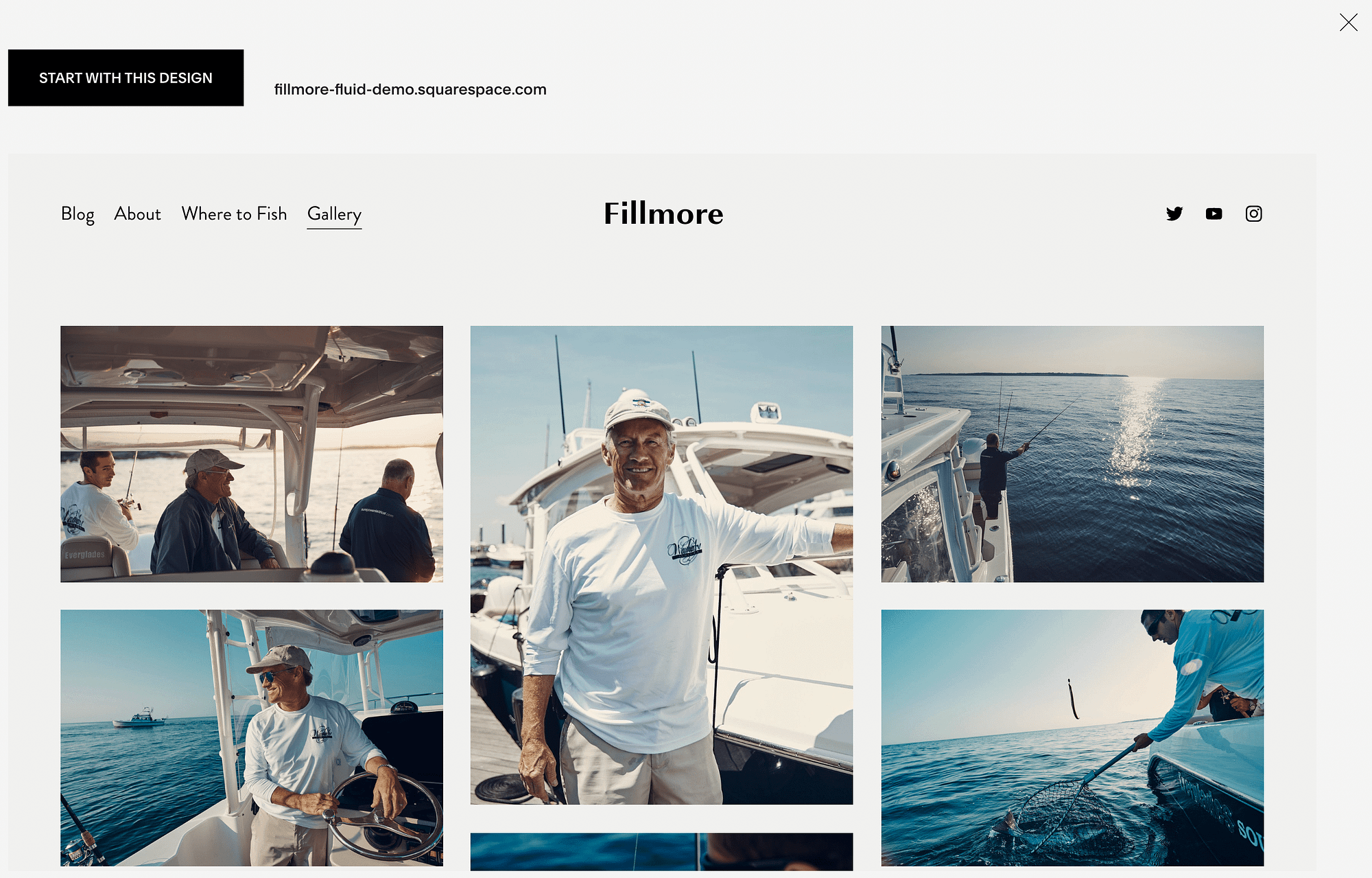 ตัวอย่างเทมเพลตพอร์ตโฟลิโอ Squarespace