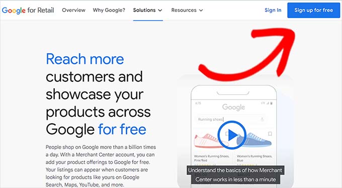 Înscrieți-vă pentru contul Google Merchant Sign up for the Google Merchant account