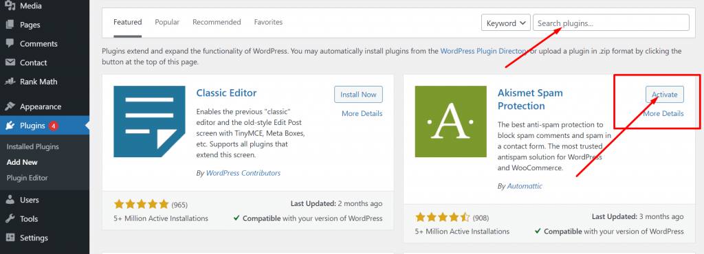 2023년 무료로 WordPress 블로그를 시작하는 방법: 초보자 가이드 9단계 16 Installing WordPress Plugins