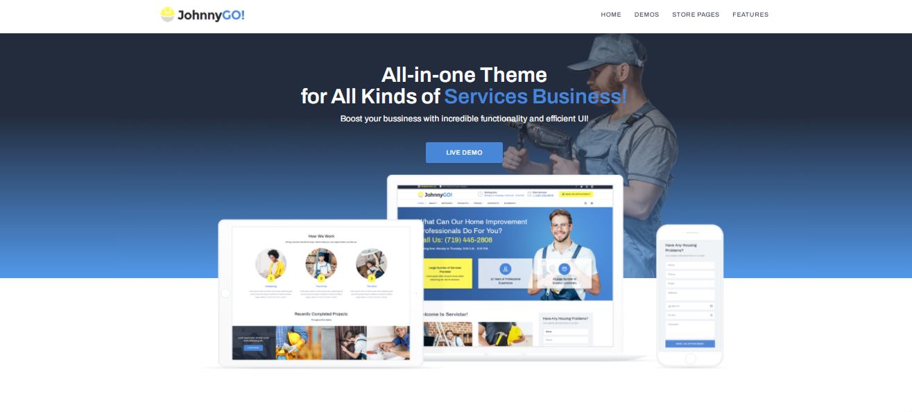 2023 Yılında 10+ En İyi TemplateMonster WordPress Teması 87 johnnygo personnel daily service templatemonster wordpress theme for you