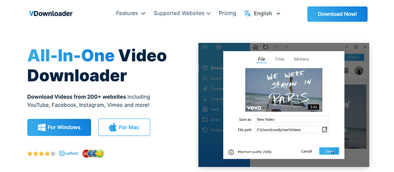 Downloader de vídeo para Mac: 10 mais populares 80 Video Downloader - VDownloader