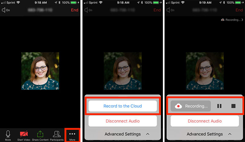 como gravar uma reunião de zoom em um dispositivo móvel