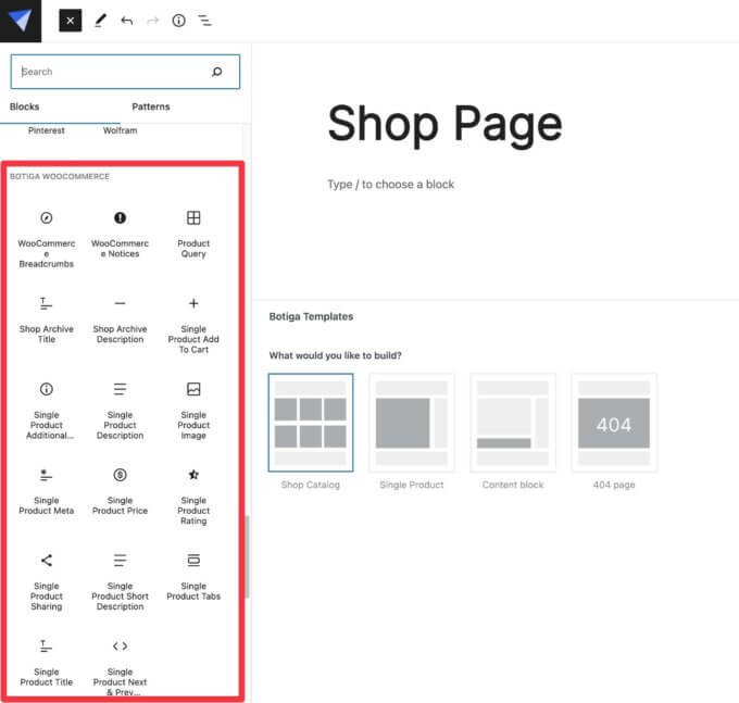 Blokady strony sklepu Botiga WooCommerce