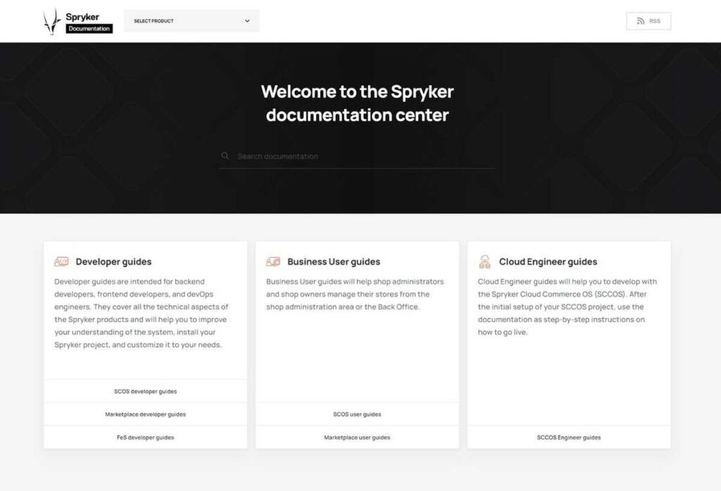 Spryker のユーザー ドキュメント センター