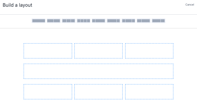 Visualização do Construtor de Layout